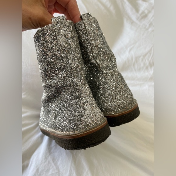 Golden Goose Glittered Leather Ankle Sneaker Boots | Hi Tops | Size 40 (US 10) - Picture 3 of 12